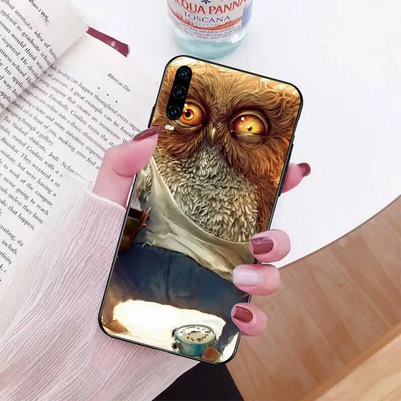 NBDRUICAI милый чехол с изображением совы черный мягкий для телефона Huawei Honor 20 10 9 8 8x 8c