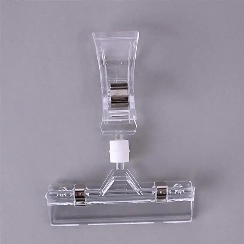 

25pcs Supermarket Price Tag Clip Plastic Display Clip Transparent Clip-on Holder