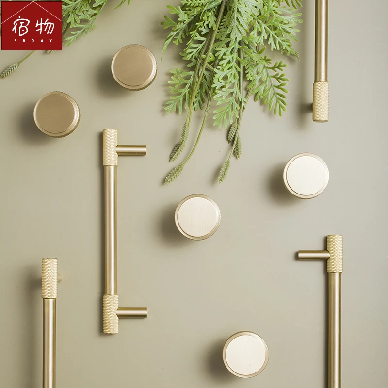 Прозрачная сетчатая латунная ручка для шкафа гардероба дверная в скандинавском