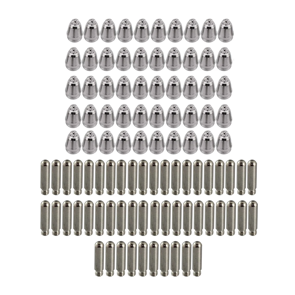 100 шт. плазменный резак расходные материалы насадки электроды фонарь комплект