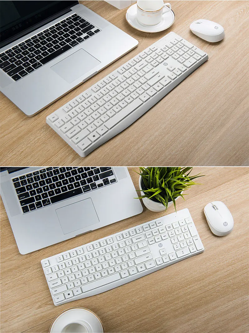 Hp CS10 Беспроводная клавиатура мышь комбо игровая офисная мышь и клавиатура набор черный и белый цвет CK104 ключи для компьютера дропшиппинг