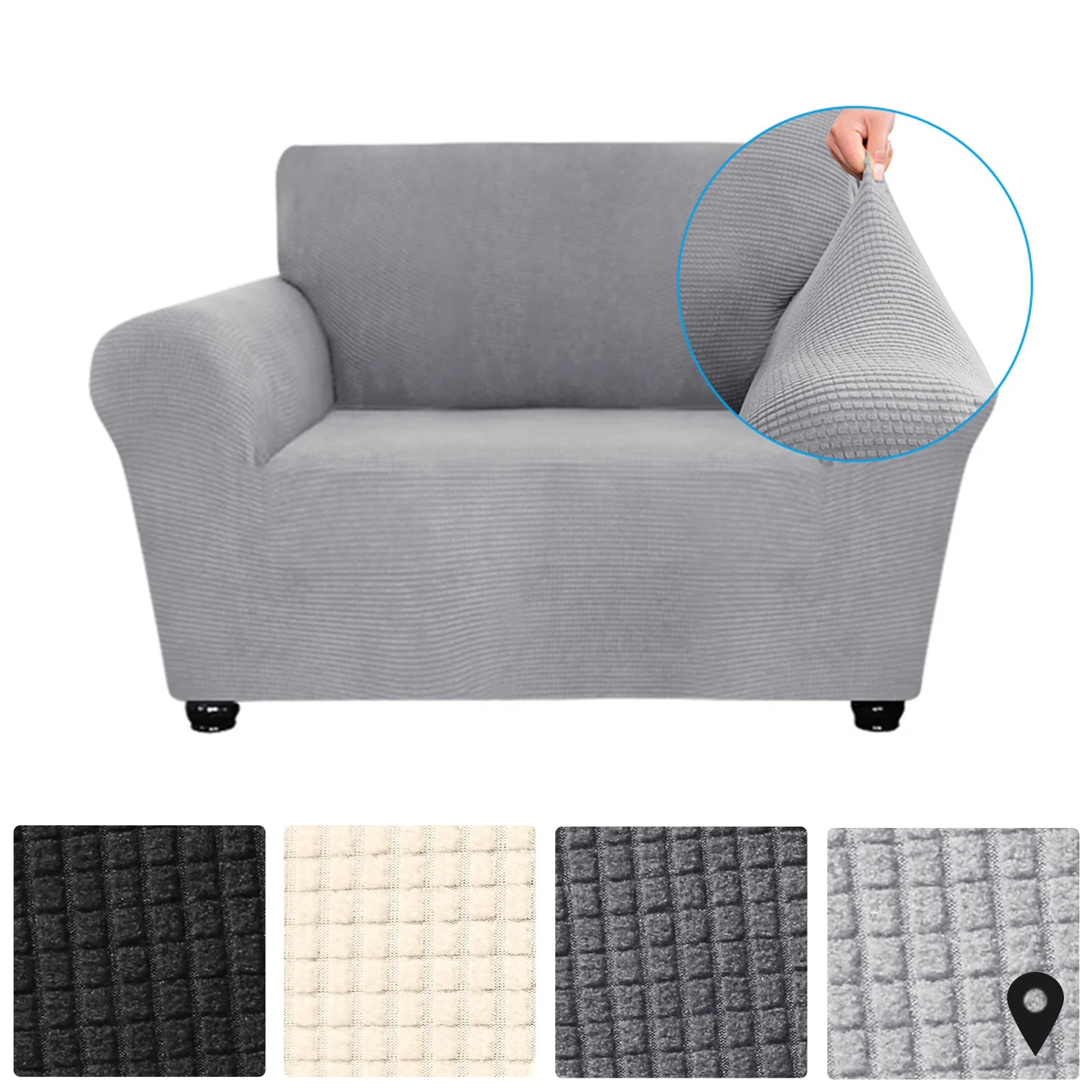 

Толстый однотонный защитный чехол для дивана, чехол для гостиной, углового дивана L-образной формы на 1-4 места