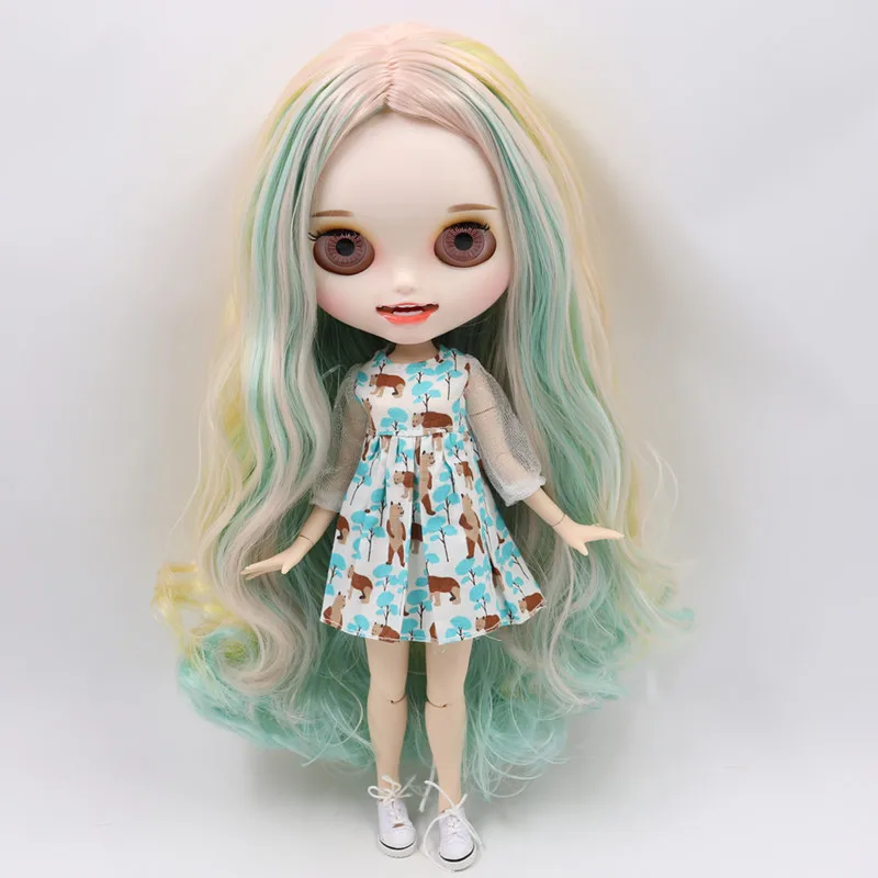 Кукла Blyth ICY DBS с резными губами и открытым ртом матовая индивидуальным лицом
