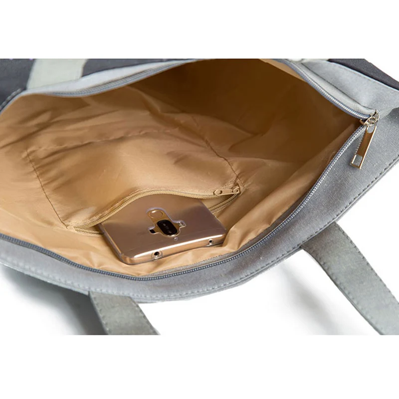 Сумка-тоут с цветочным принтом прочная Женская Холщовая Сумка на плечо летняя