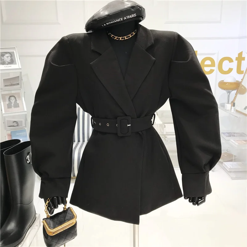

Women's Spring Summer 2021 bubble sleeve suit jacket female new edition loose temperament to close waist show thin suit jacket