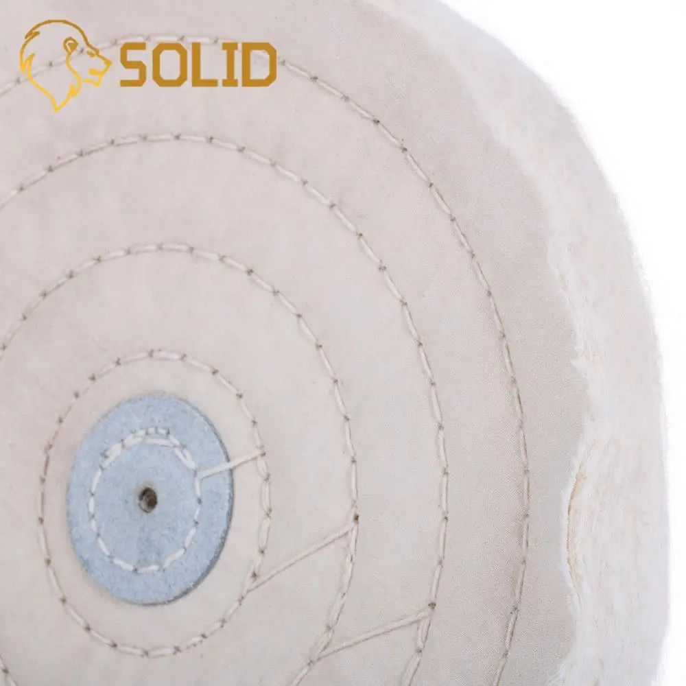 

6" White Cloth Polishing Wheels 4mm Hole Polish Grinder Pad Wood Metal Polishing Tool for Abrasive Tools 2Pcs/Set