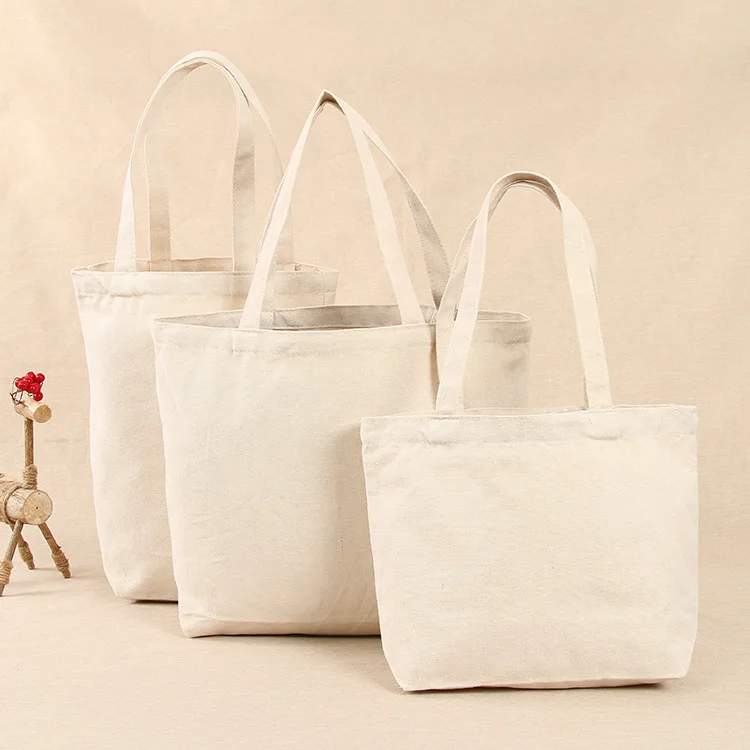 New White Canvas Shopping Bags Eco Reusable Foldable Shoulder Bag Large Handbag Fabric Cotton Tote for Women | Багаж и сумки