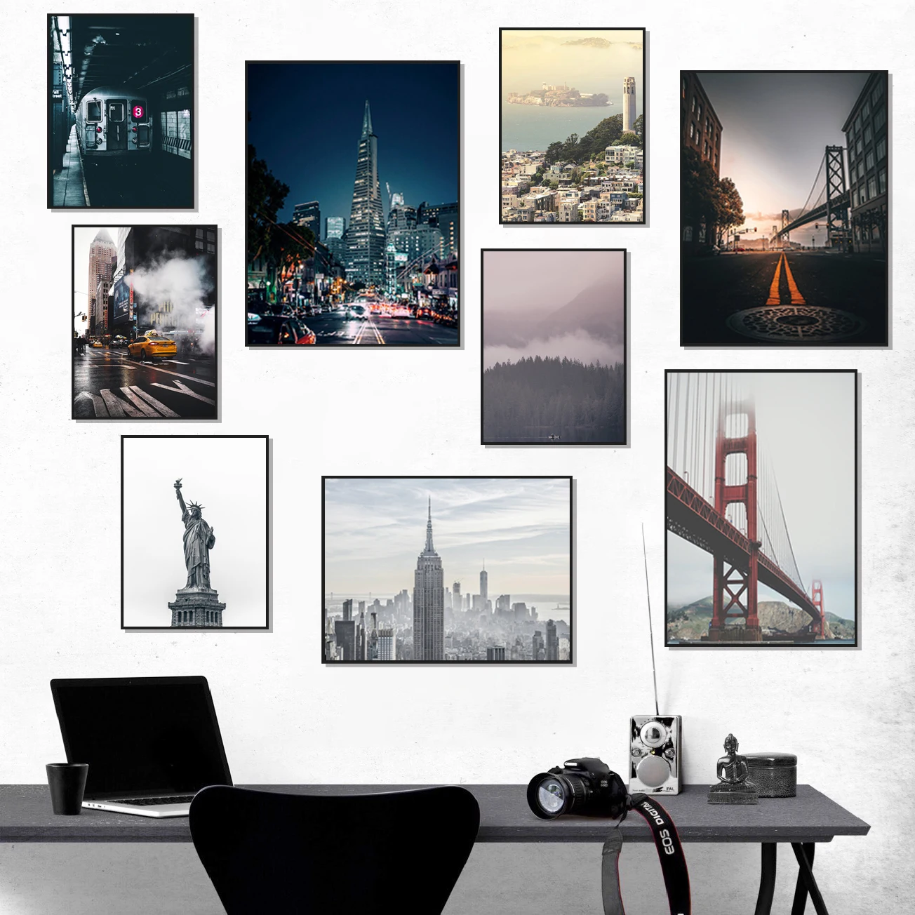 Настенная картина с изображением лесного моста Нью-Йорка пейзажа настенные