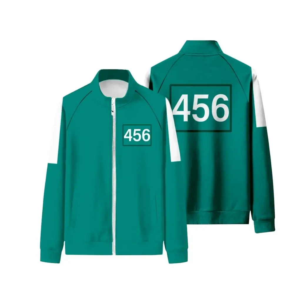 

2021 Hot Squid Game 3D Harajuku Lee Jung-jae' similar zipper hoodie boys and girls street sweatshirts autumn casual sportswear