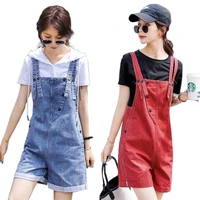 womens new jeans summer denim jumpsuit loose suspenders trousers cowboy overalls tirantes fashion shorts casual wide leg pants