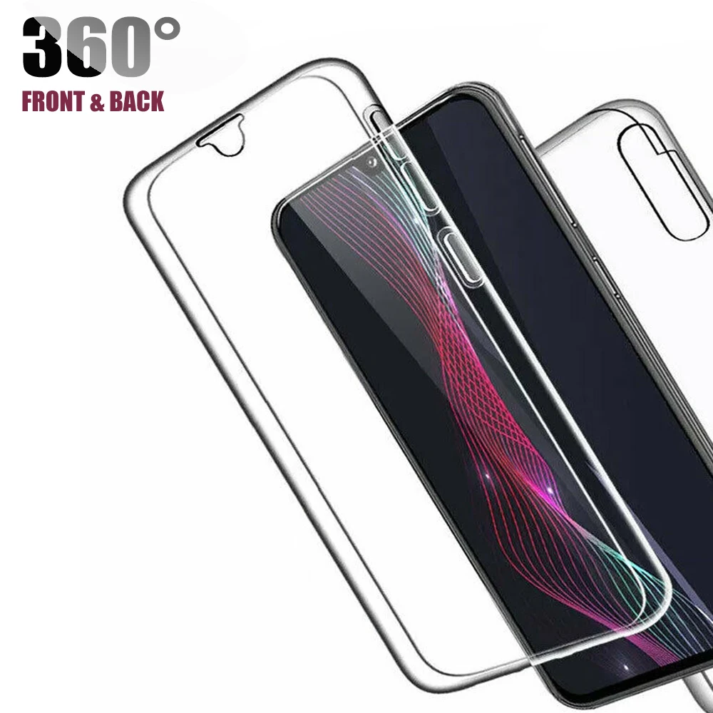 Полностью завернутый на 360 градусов прозрачный чехол для телефона Xiaomi Redmi 6 6A Note 7 5