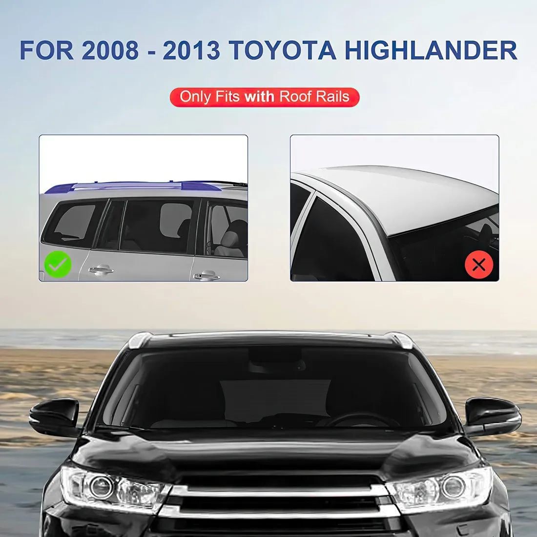 Полка на крышу SANJODS для перевозки багажа подходит Toyota high Lander 2008 2009 2010 2011 2012 2013