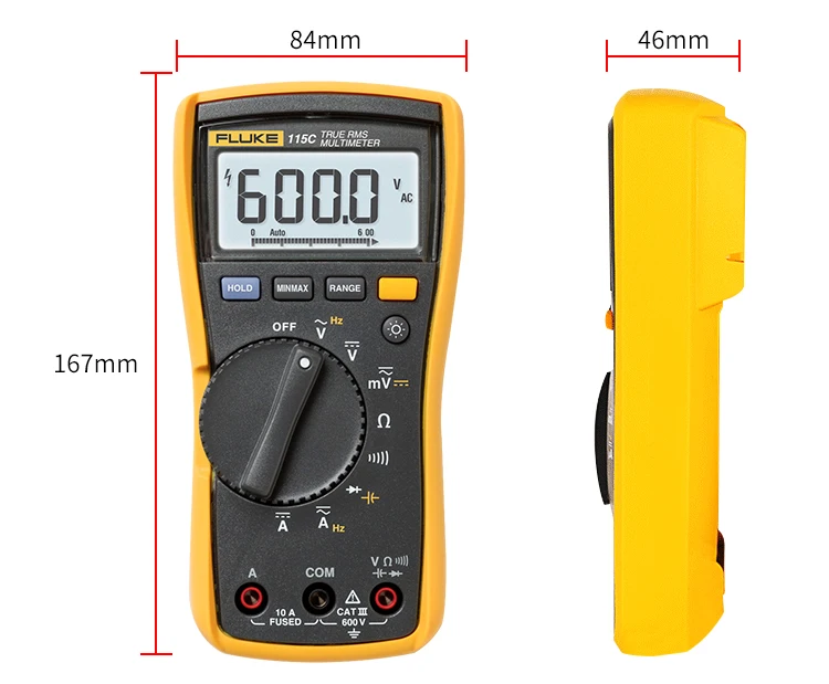 Fluke 115 115C мультиметр True RMS тестер Цифровой мультиметр Профессиональный портативный цифровой тестер