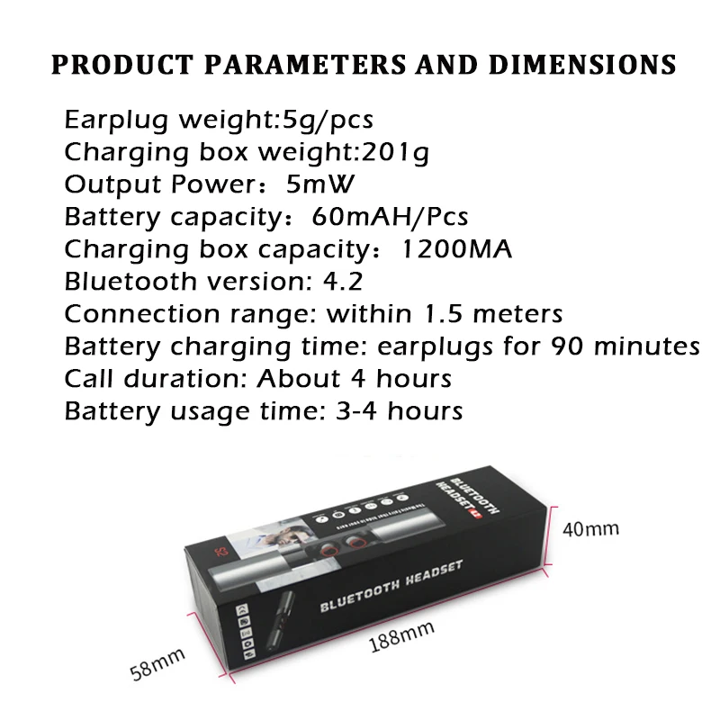 TWS Беспроводные Bluetooth 5 0 наушники HiFi стерео портативные спортивные мини S2