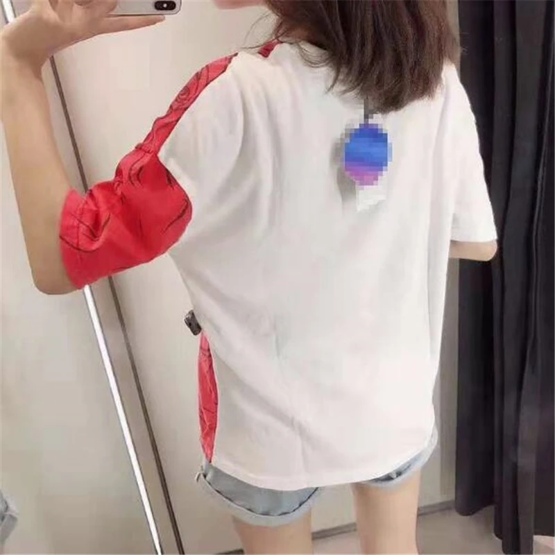 Футболка женская с коротким рукавом и круглым вырезом принтом Русалочка