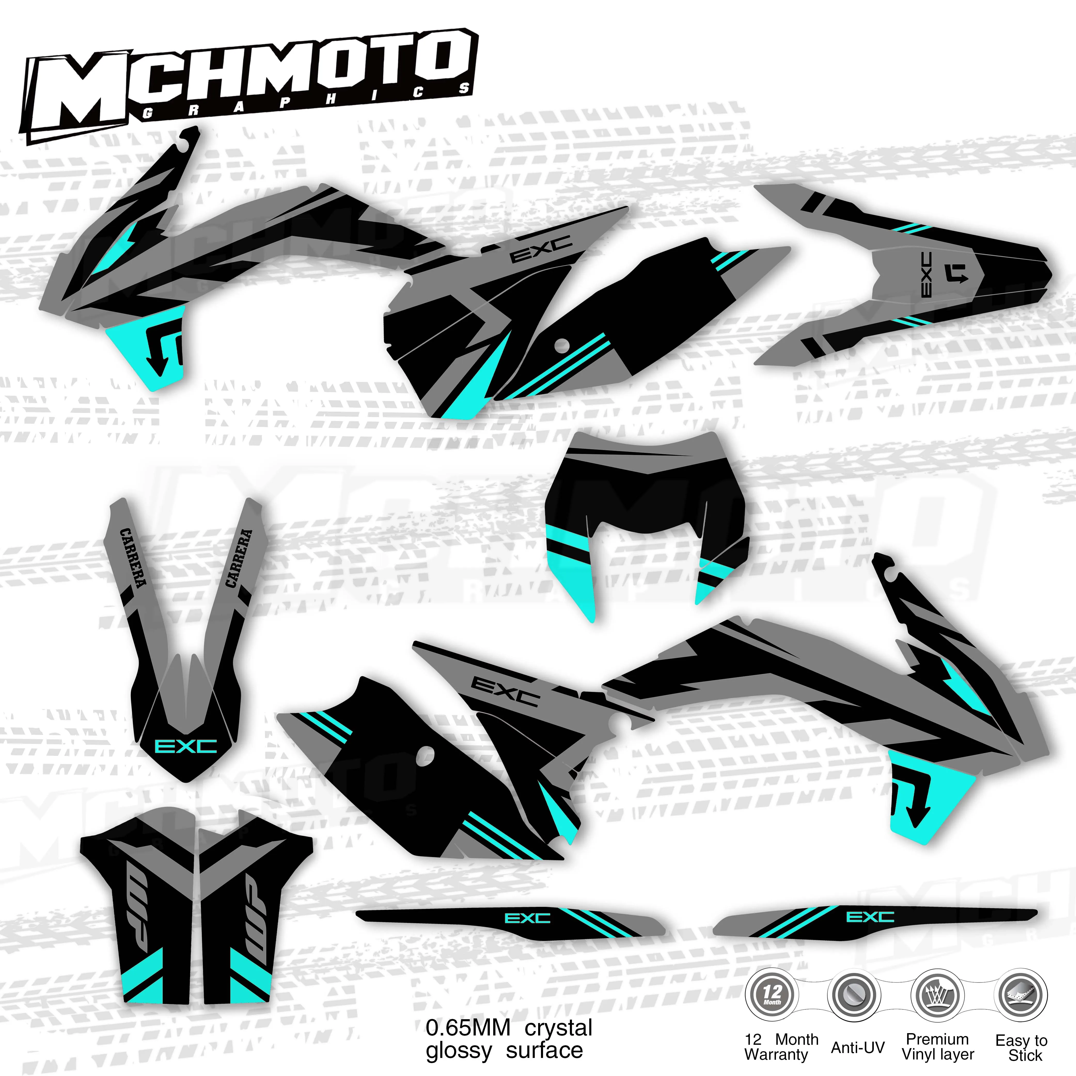 MCHMFGFull графические наклейки задний фон для мотоцикла с индивидуальным номером KTM