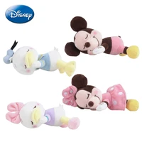 genuine disney cute creative plush pendant fashion sleeping prone donald duck daisy mickey mouse minnie keychain doll girl toy