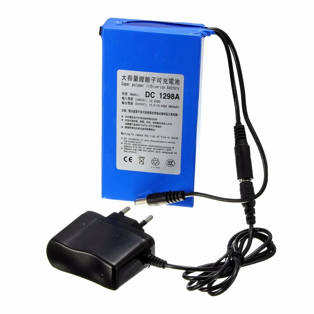 

12v 3000-20000 mah lithium ion rechargeable battery, high capacity ac power charger with 4 kinds of traffic development