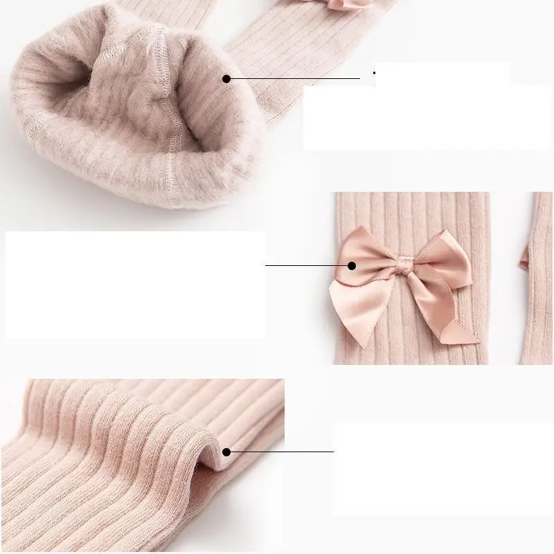 Колготки для девочек цельнокроеные колготки принцессы с бантиком маленьких