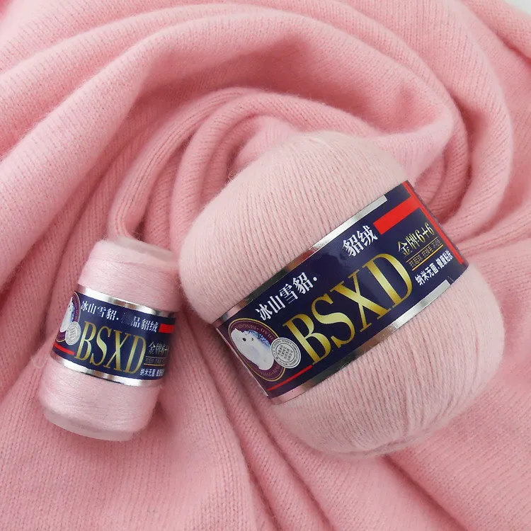 Норка из меха норки с кашемиром ручная вязка крючком вязаный шарф шапка средней