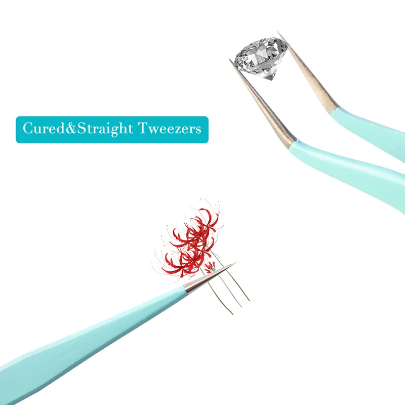 

12cm Anti-static Precision Tweezers Stainless Steel Eyebrow Tweezer Eyelash Extension Tools Makeup Kit Diamond Painting Tools