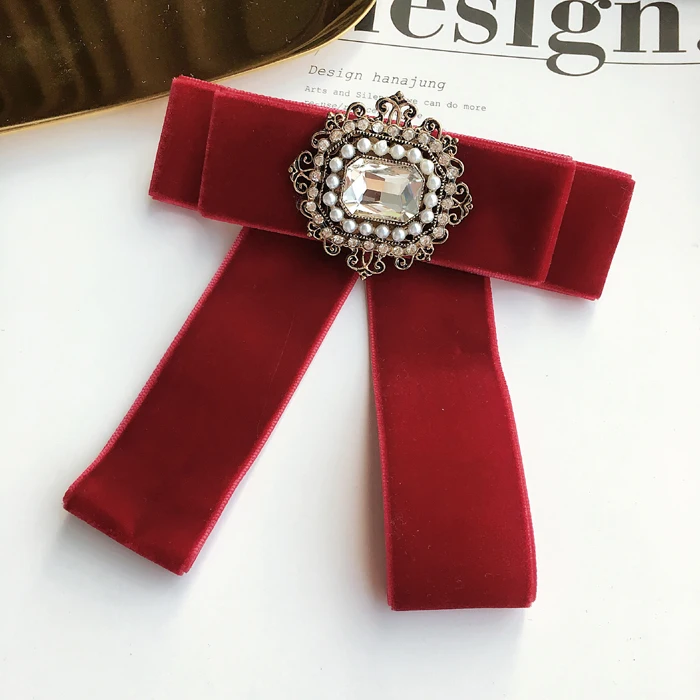 I-Remiel воротник Glod цветок бархат галстук-бабочка брошь для галстука-бабочки значок