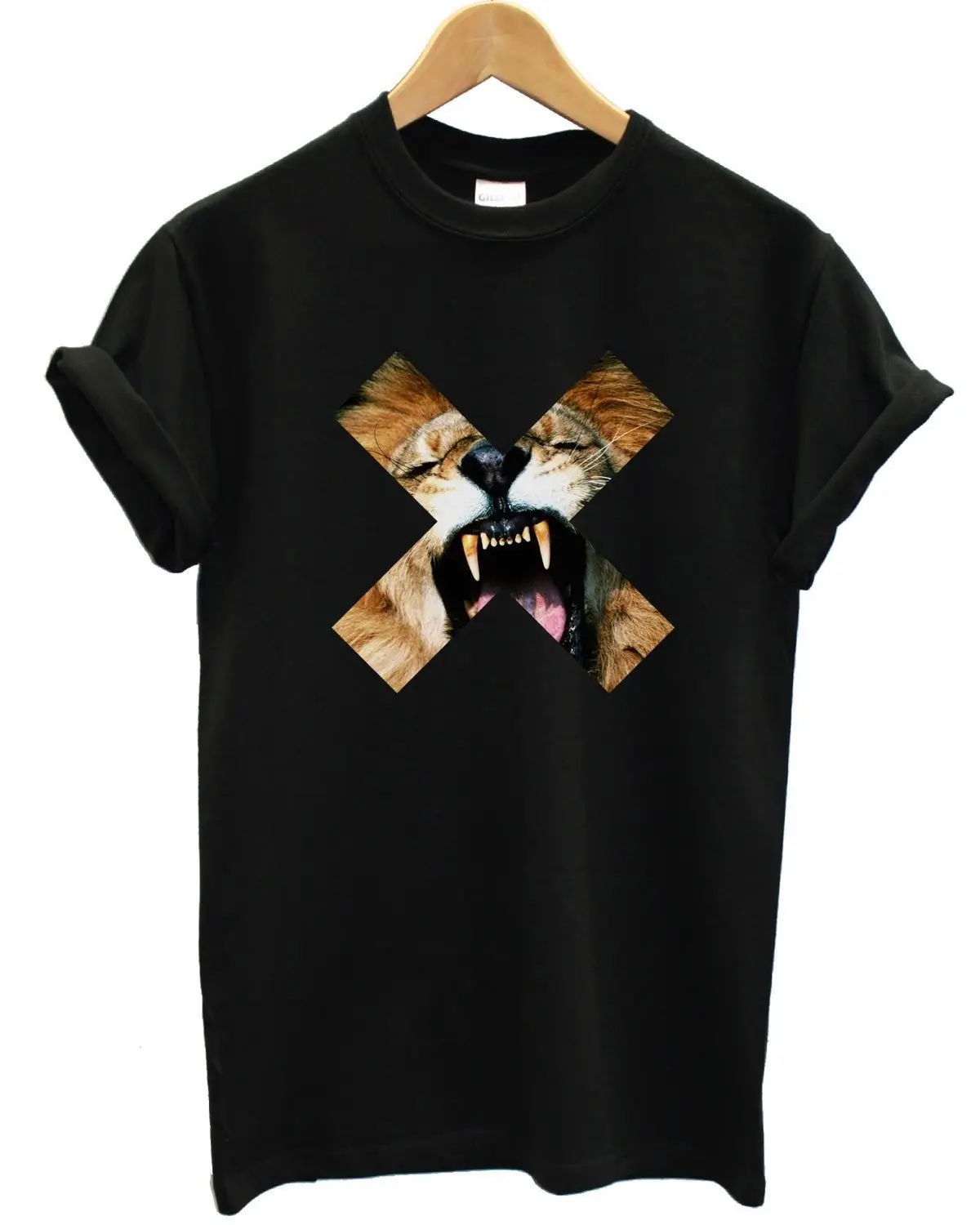 Футболка с крестом льва Топ X Roar Urban хип хоп уличная стильная одежда брендовая
