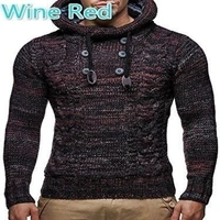 2022 knitted mens sweaters blouse long sleeve hooded pullovers sweater men autumn winter plus size knitwear pull homme 3xl