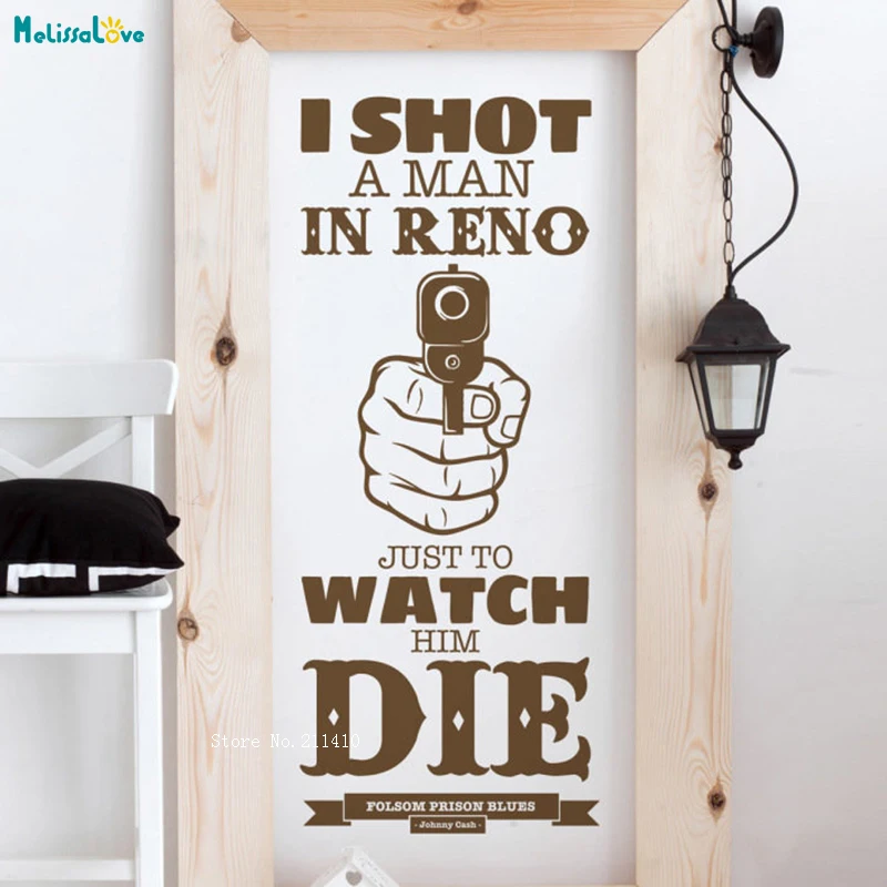 Я убил человека слова Цитата картина Наклейка на стену чувство создают атмосферу