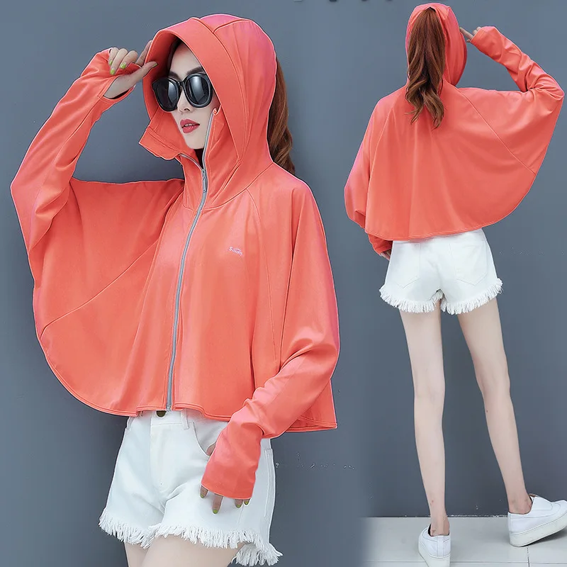 

Sun-Proof Clothing Female 2020 New Sun-Protective Breathable Thin Coat Summer Short UV Protection Shawl Cycling Trench Coat