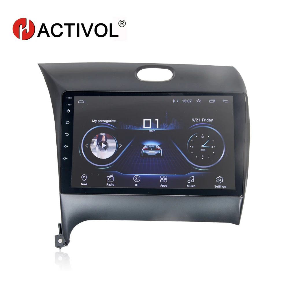 Автомобильный DVD плеер HACTIVOL 9 дюймов 1024*600 четыре ядра android 8 1 gps navi для KIA K3 2013 2016 с ГБ