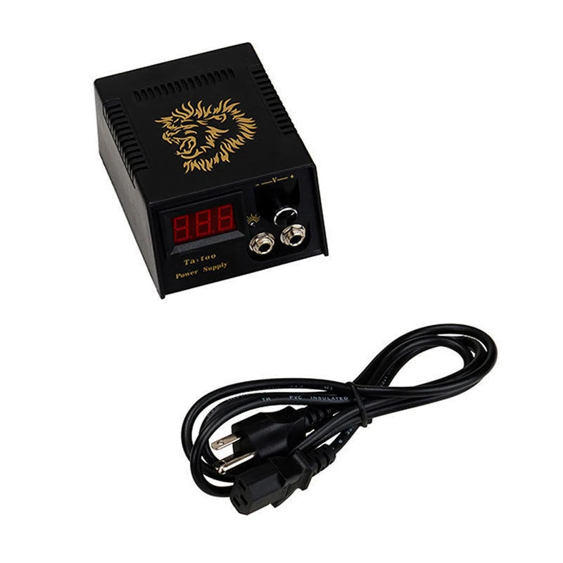 

Professional Tattoo Machine LCD Digital Display Mini Power Supply Box Cable Hot
