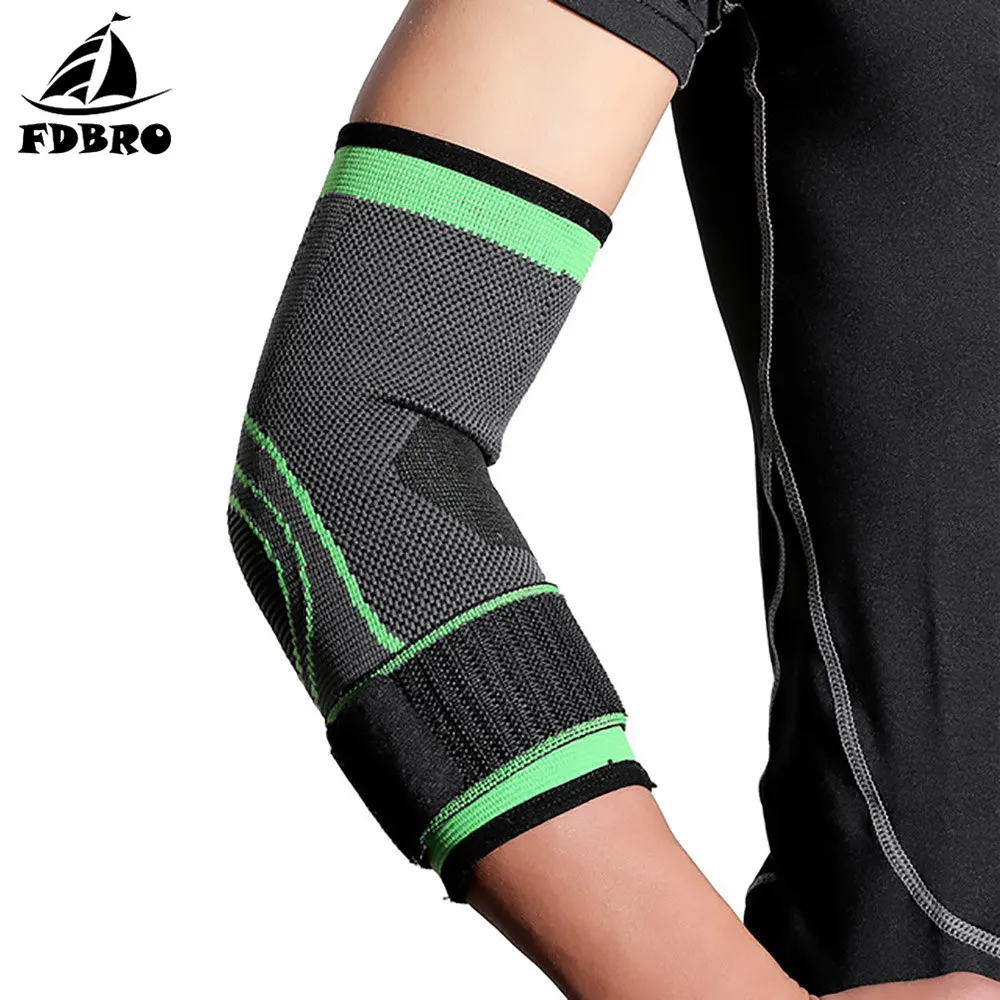 FDBRO 1 шт. Регулируемый налокотник эластичная повязка защита для поддержки локтя
