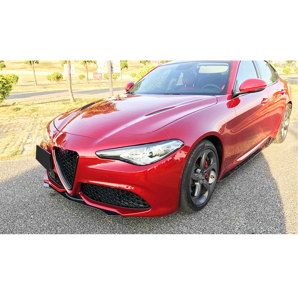 Передний бампер для губ подбородка сплиттеры фартук Cupwings для Alfa Romeo Giulia Quadrifoglio база Седан 4-дверный- углеродного волокна