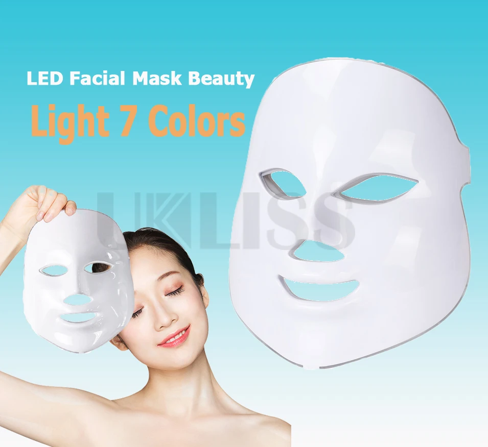 

7 Colors Light LED Facial Mask Skin Rejuvenation LED Mask Phototherapy Face Care Beauty Anti Acne Whitening Wrinkle Removal Mask