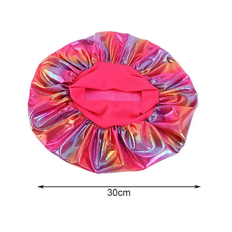 

Solid Satin Bonnet Wide Side Night Cap Muslim Bonnet Hat Head Cover Turban Hair Styling Cap Long Hair Care Sleep Hat Head Wrap