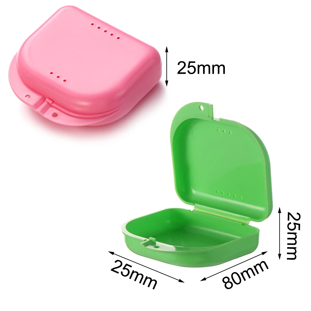 

8 Colors Fake Teeth Orthodontic Case Dental Retainer Mouth Guard Denture Storage Plastic Box Oral Hygiene Supplies Organizer