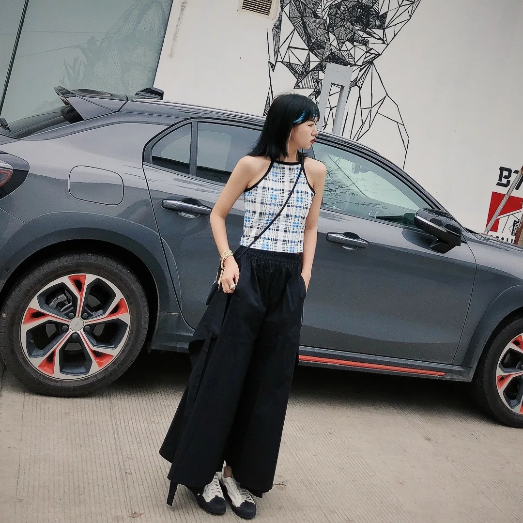 

High Waist Women Wide Leg Pants Cotton Solid Color Long Pants Spring New 2020 Fashion Casual Ladies Pants V608