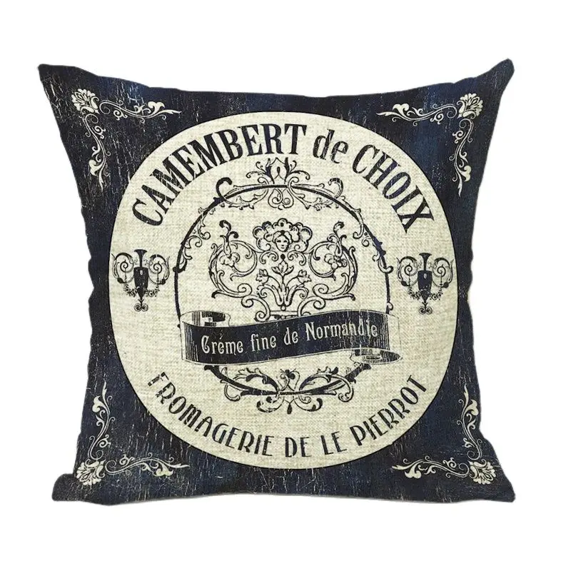 Наволочка винтажный потертый шик деревянный отброс Camemert растительная еда