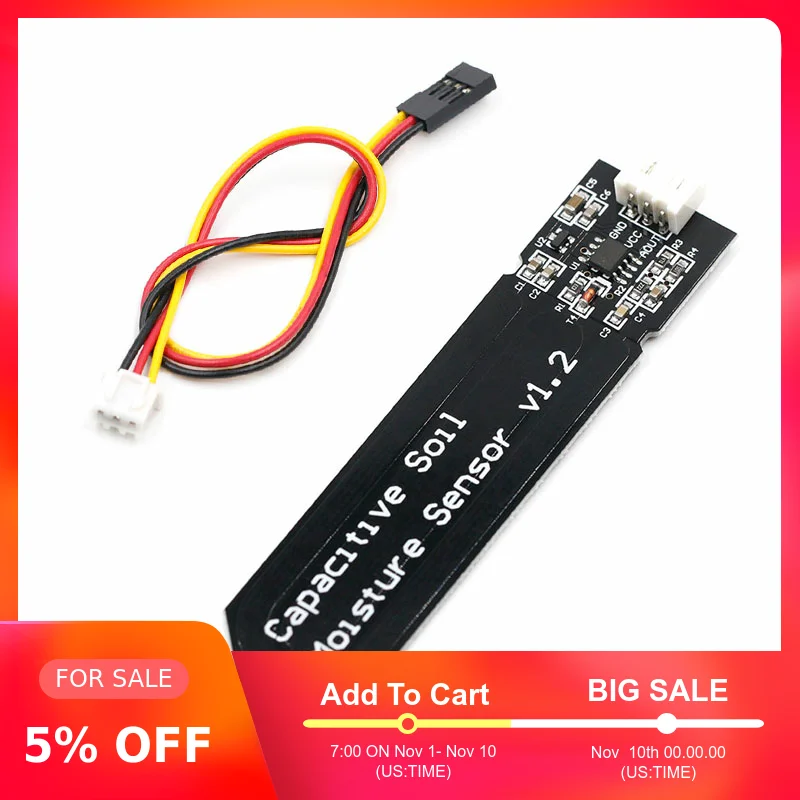 Емкостный модуль датчика влажности почвы не легко подвергать коррозии широкий