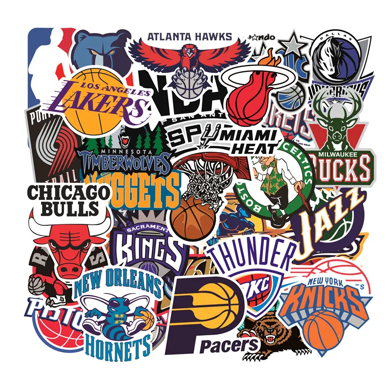 32PCS Basketball Stickers for Luggage Skateboard Motorcycle Laptop Cup Notebook Waterproof Sticker | Автомобили и мотоциклы