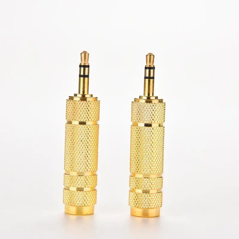 1pc 3.5mm Male To 6.5mm Female Adapter For Mobile Phone PC Notebook 3.5 Plug 6.35 Jack Stereo Speaker Audio Converter | Электроника