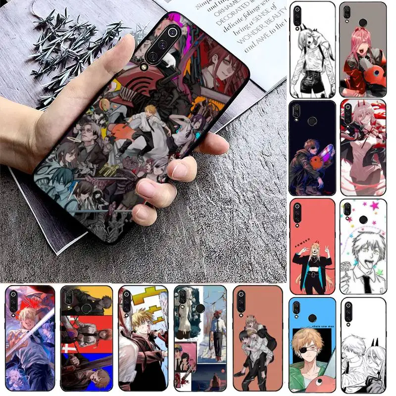 

YNDFCNB Anime Chainsaw Man Phone Case For Xiaomi max3 mi 9 se mi8 F1 9SE 10 lite F1 Back Coque