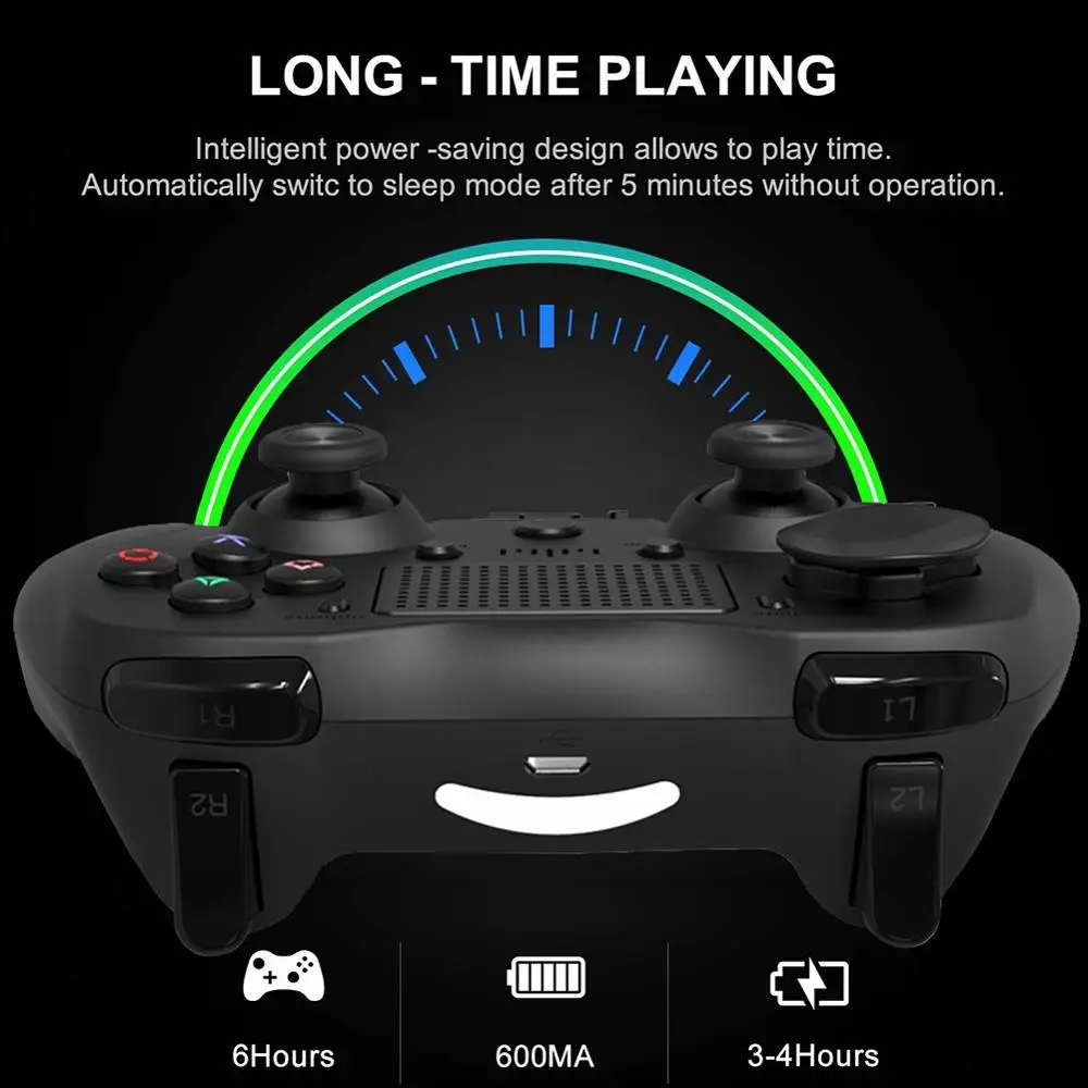 

For PS4 Wireless Controller 6-axis Bluetooth Game Console Accessories Black
