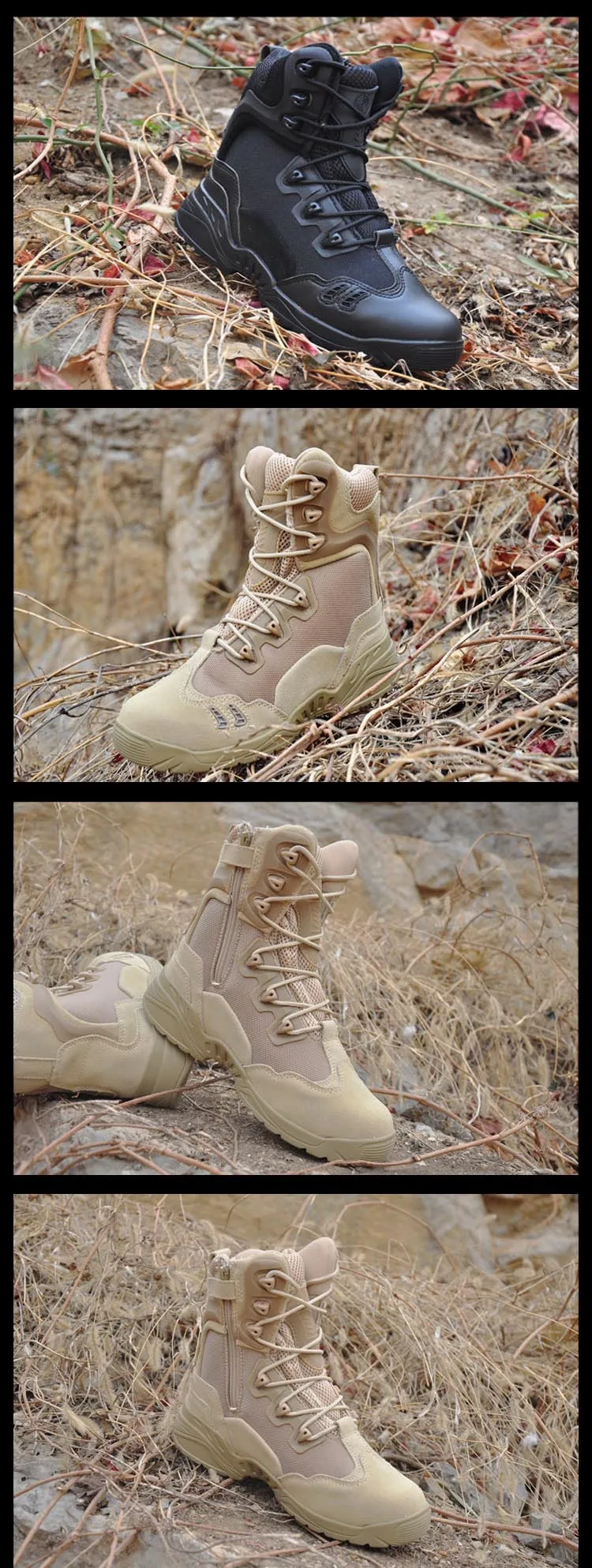 Outdoor Autumn Winter Men Warm Hiking Boots Tactical Mountaineering Walking Sneakers New Warm Non-Slip High-Top Waterproof Shoes
