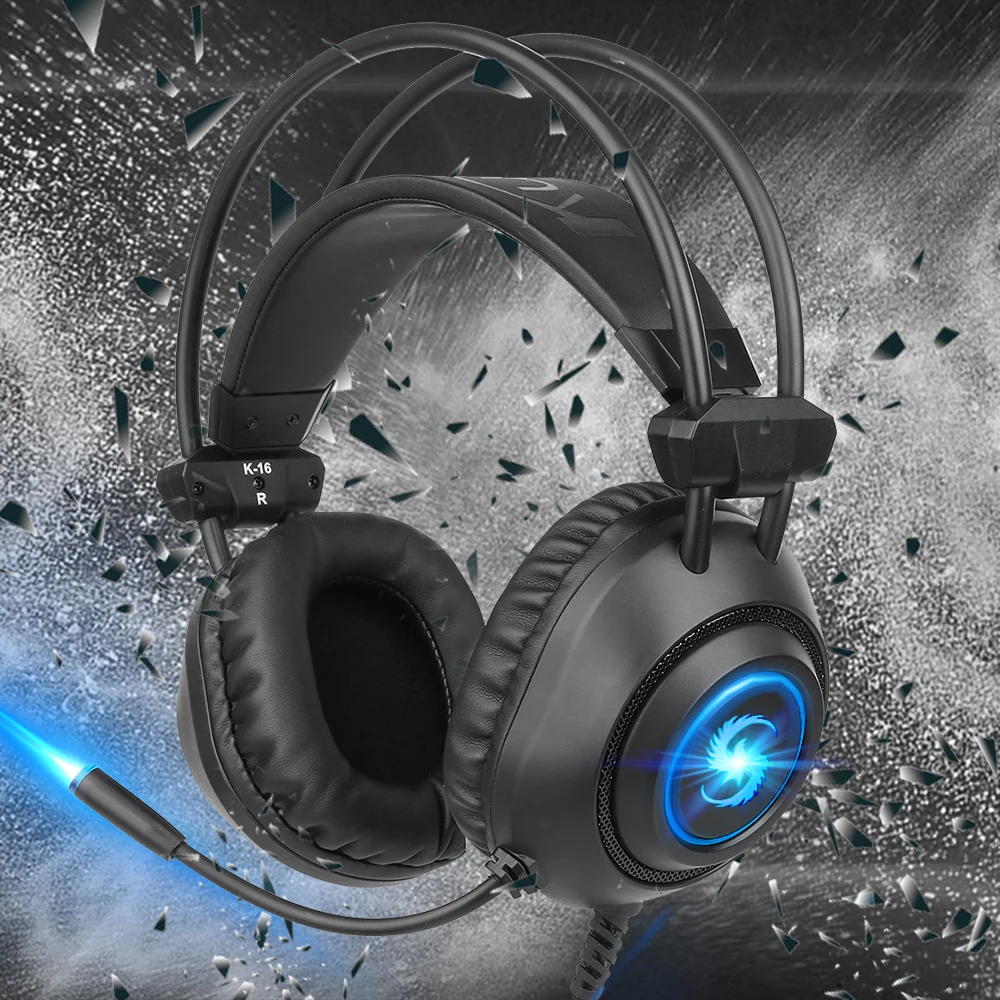 

High Quality RGB LED Light Phone Gaming Headset With Mic For PS4 Xbox One Noise Cancelling Over Ear Headphones For Phone Gamer
