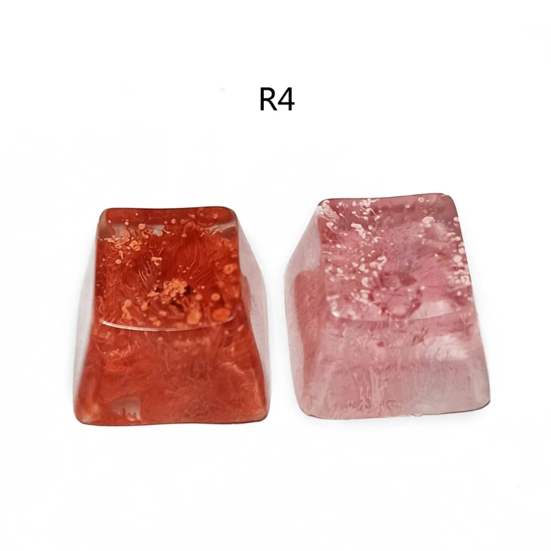 

Handmade Customized Cherry Profile R4 Resin Keycap Keyboard RGB Snowflake Keycap N84A