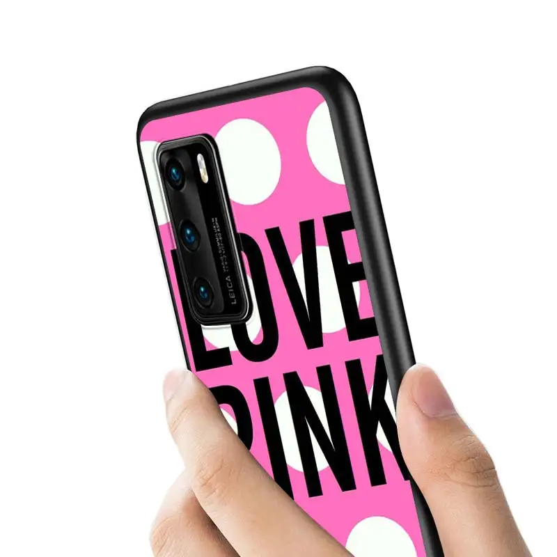 

Hot LOVE PINK Fashion Style for Huawei P40 P30 P20 Pro P10 P9 P8 Lite E Pro P Smart Z Plus 2020 2019 Phone Case