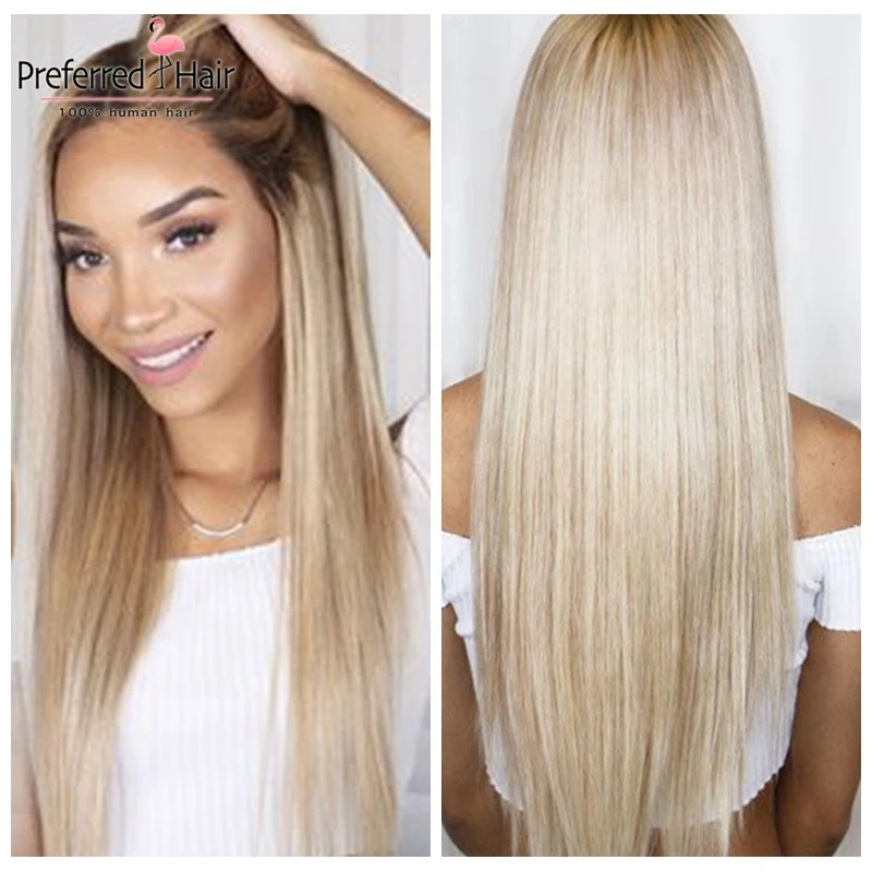 Предпочтительный предварительно вырезанные блондинка 13x4 эффектом деграде