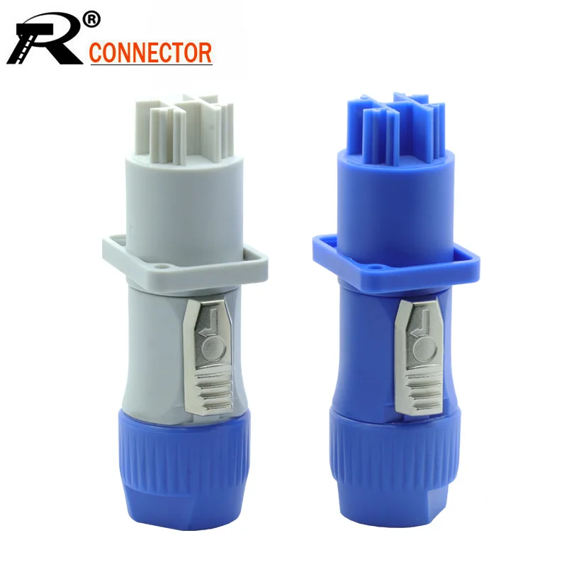 100 шт. 3Pin AC Мощность коннектор штекер + Женский Шасси Панель крепление 250V/20A в